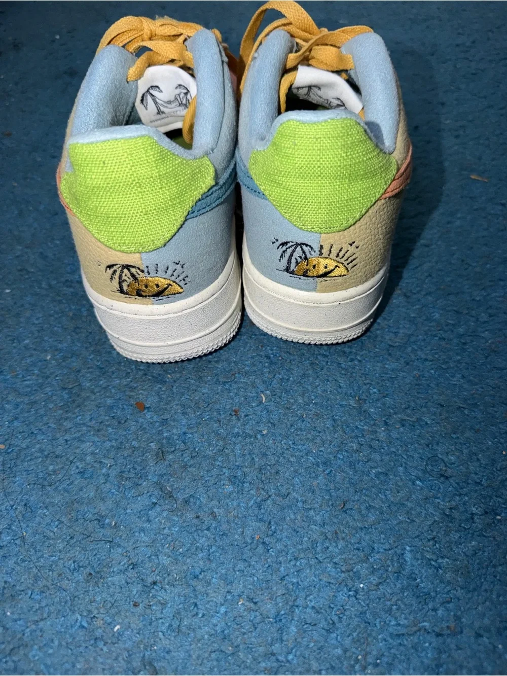 Nike Girls Pink, Yellow & Light Blue Sneakers